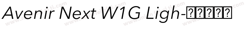 Avenir Next W1G Ligh字体转换